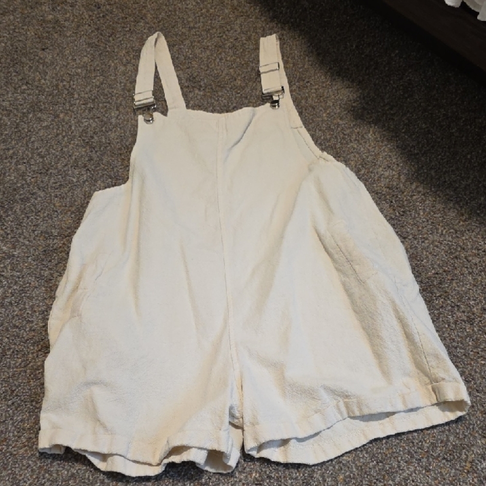 Cream Shortalls with Adjustable Straps